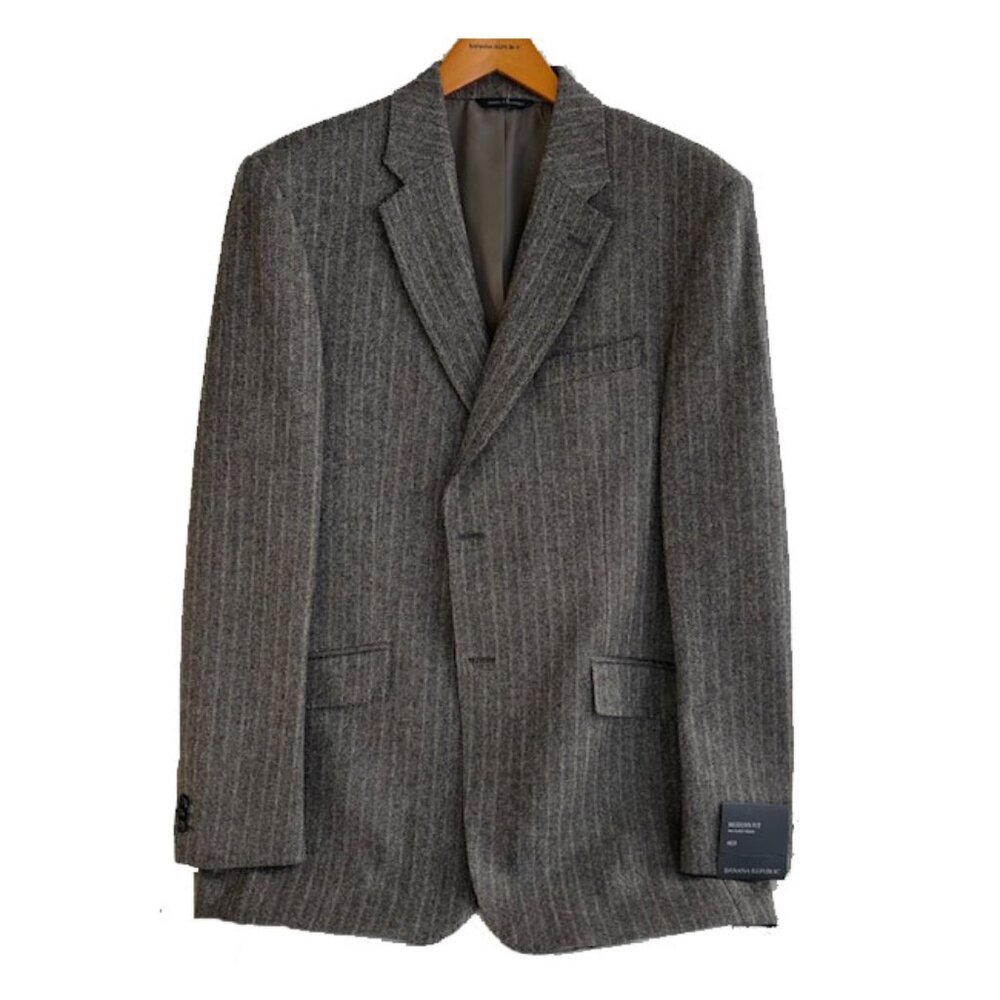 NWT Banana Republic Men Modern Fit Two-Button Wool Blazer 46R $298 + Garment Bag